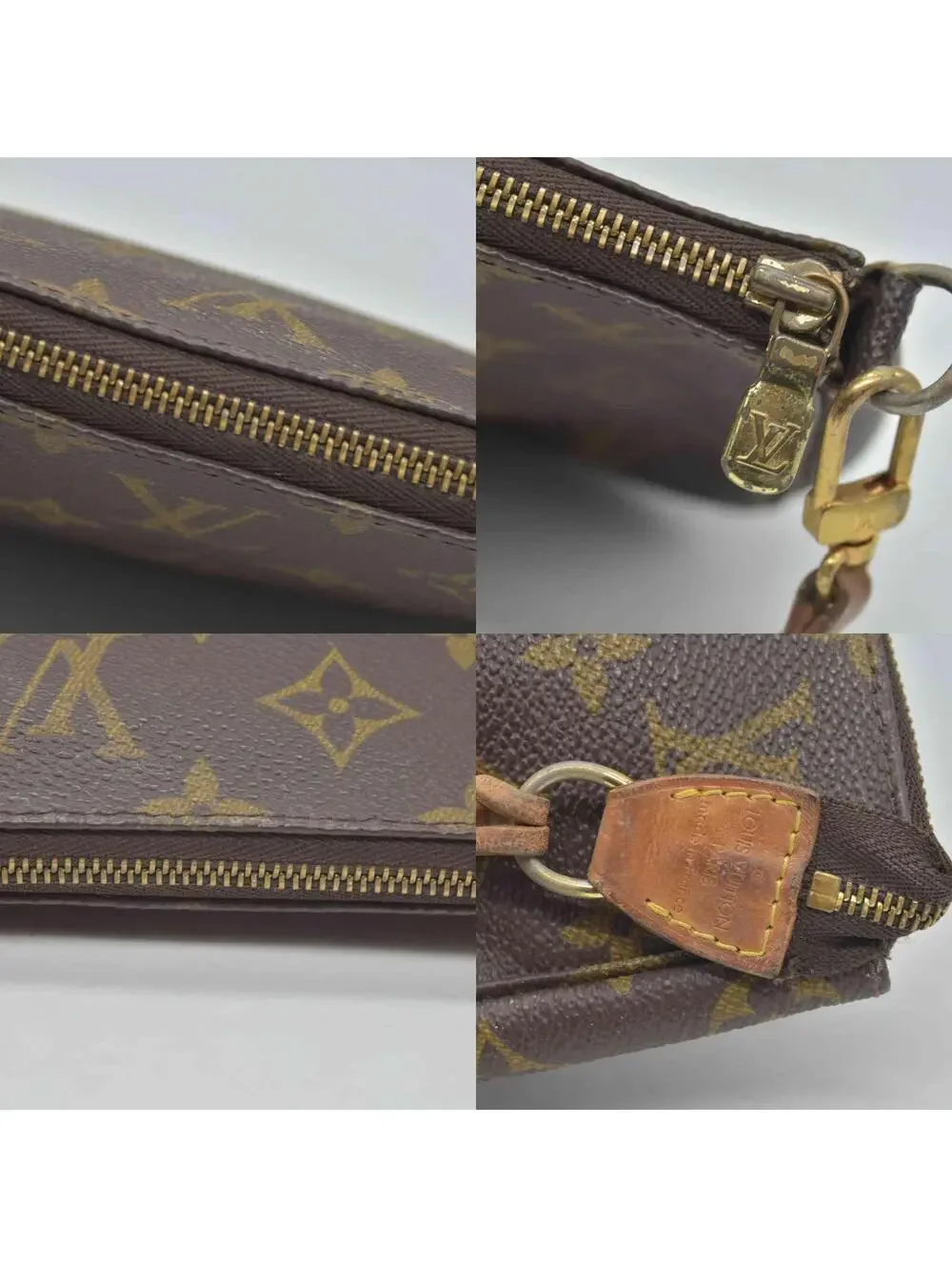 $1290 1999 Louis Vuitton Monogram Pochette Accessorie VI1909